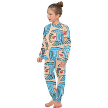 Load image into Gallery viewer, Big Girls&#39; Crew Neck Long Pajama Set
