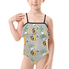 Load image into Gallery viewer, Kids&#39; Spaghetti Strap Ruffle Swimsuit
