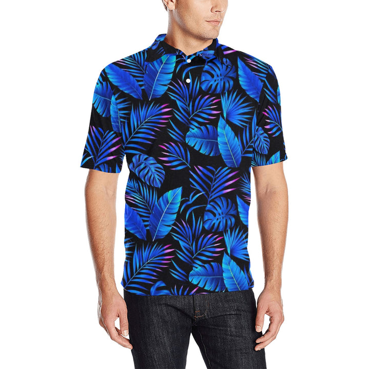 Men's All Over Print Polo Shirt (T55)