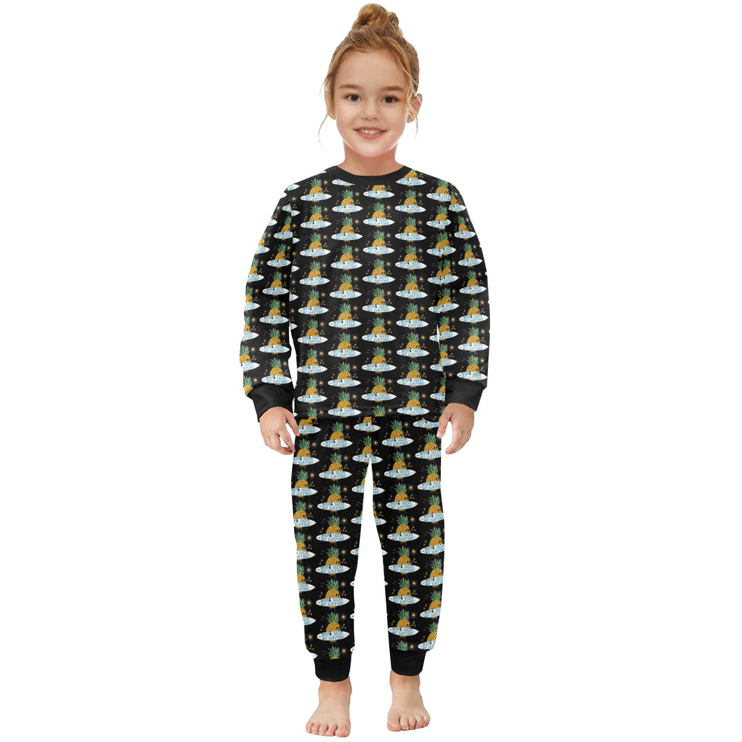 Little Girls' Crew Neck Long Pajama Set