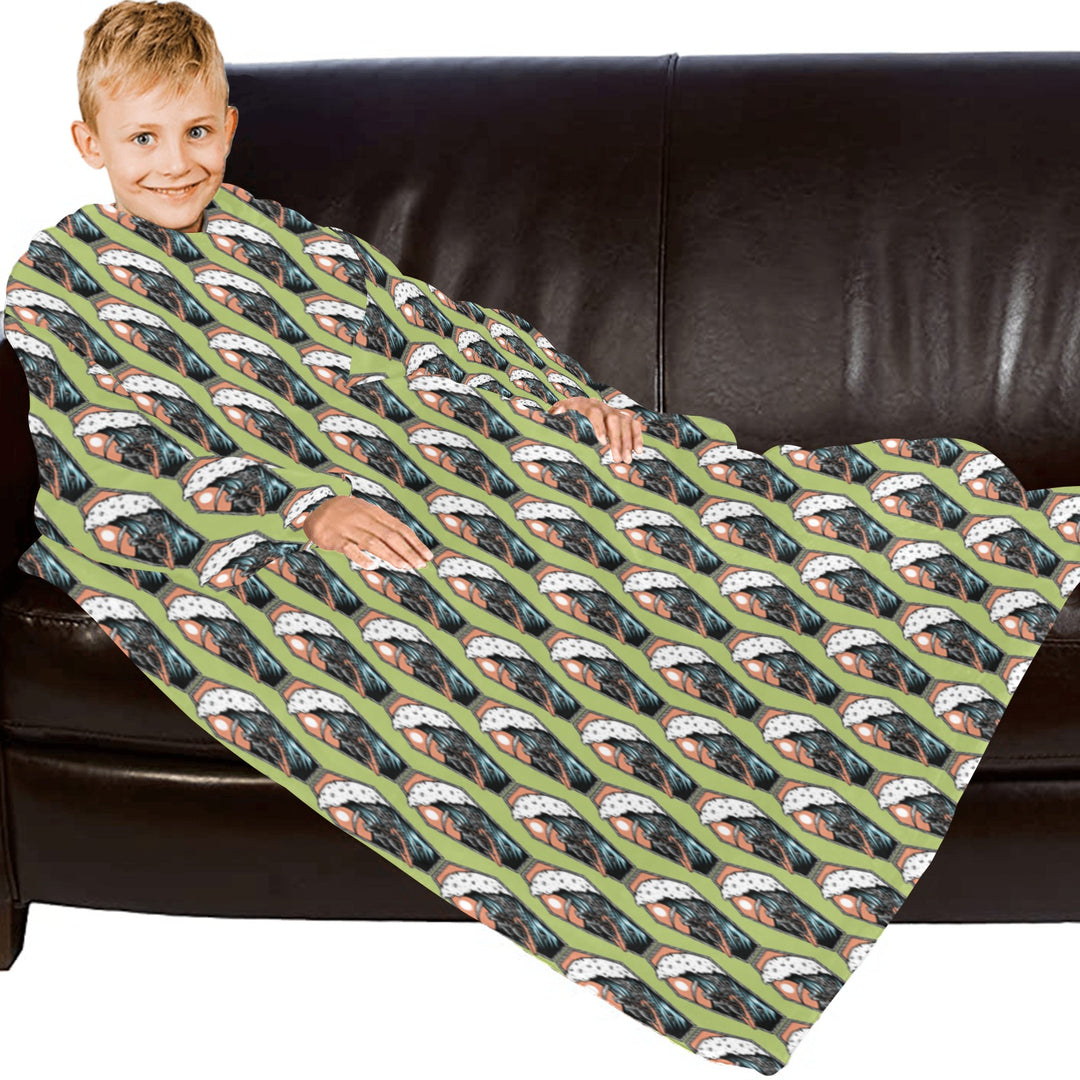 Blanket Robe with Sleeves for Kids