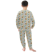 Load image into Gallery viewer, Little Boys&#39; Crew Neck Long Pajama Set
