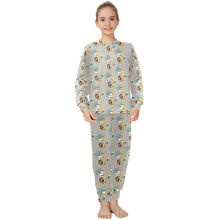 Load image into Gallery viewer, Big Girls&#39; Crew Neck Long Pajama Set
