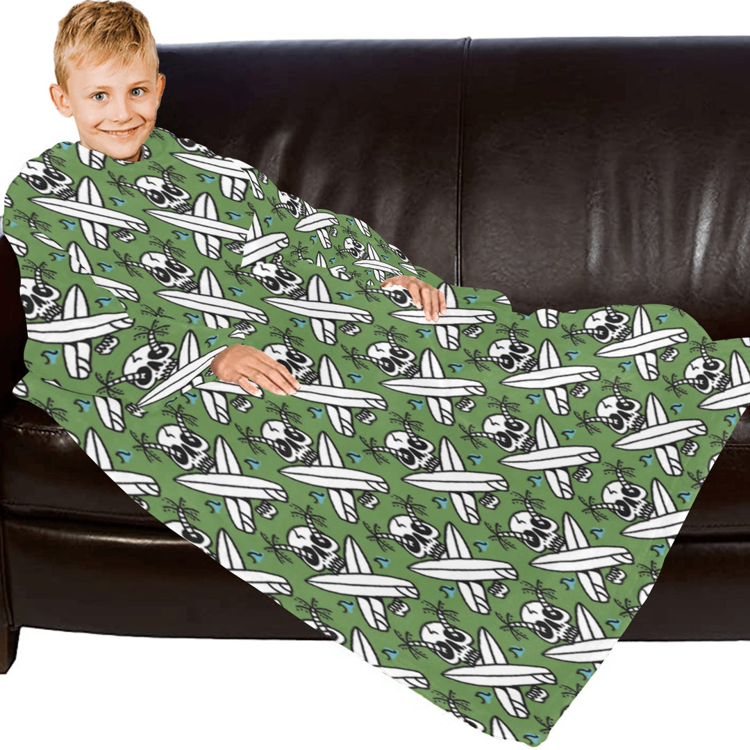 Blanket Robe with Sleeves for Kids