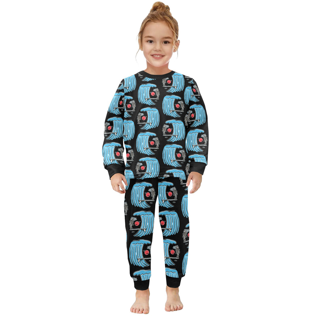 Little Girls' Crew Neck Long Pajama Set