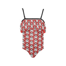 Load image into Gallery viewer, Kids&#39; Spaghetti Strap Ruffle Swimsuit
