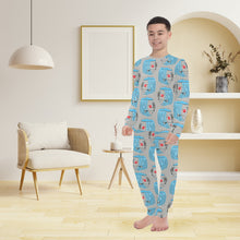 Load image into Gallery viewer, Big Boys&#39; Crew Neck Long Pajama Set
