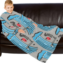 Load image into Gallery viewer, Blanket Robe with Sleeves for Kids
