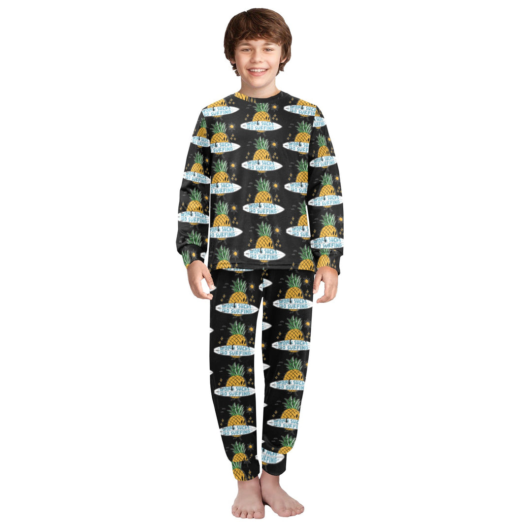Big Boys' Crew Neck Long Pajama Set