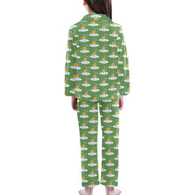 Load image into Gallery viewer, Big Girls&#39; V-Neck Long Pajama Set
