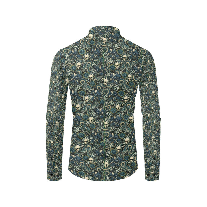 Men's All Over Print Long Sleeve Shirt(Without Pocket)(T61)