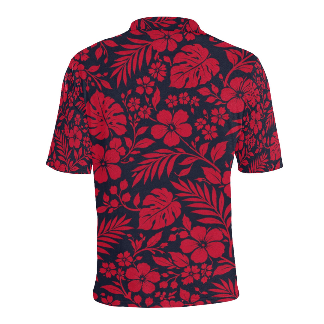 Men's All Over Print Polo Shirt (T55)