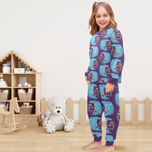 Load image into Gallery viewer, Little Girls&#39; Crew Neck Long Pajama Set
