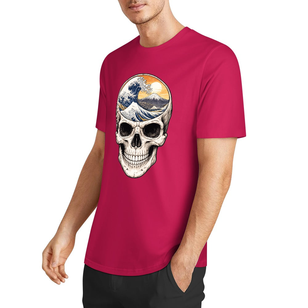 New Pure cotton short sleeved T-shirt Front print Multiple colors