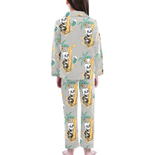 Load image into Gallery viewer, Big Girls&#39; V-Neck Long Pajama Set
