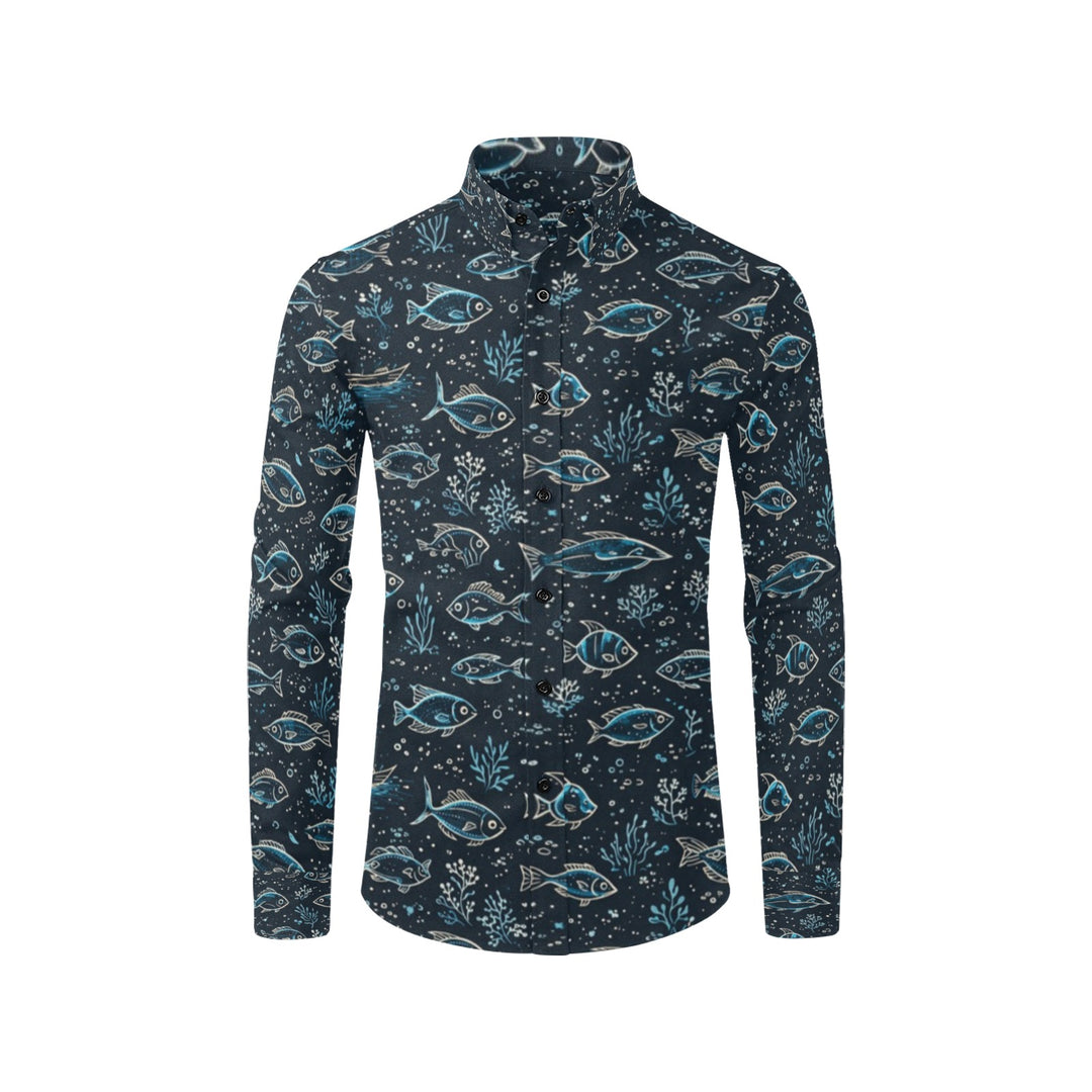 Men's All Over Print Long Sleeve Shirt(Without Pocket)(T61)