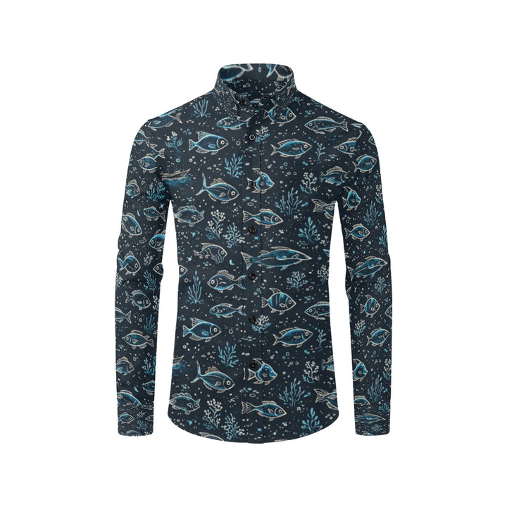 Men's All Over Print Long Sleeve Shirt(Without Pocket)(T61)
