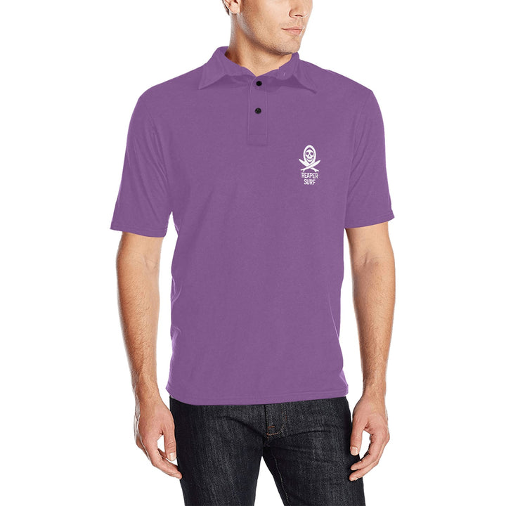 Men's All Over Print Polo Shirt (T55)