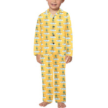 Load image into Gallery viewer, Little Boys&#39; V-Neck Long Pajama Set
