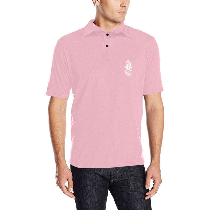 Men's All Over Print Polo Shirt (T55)