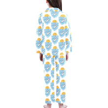 Load image into Gallery viewer, Big Girls&#39; V-Neck Long Pajama Set
