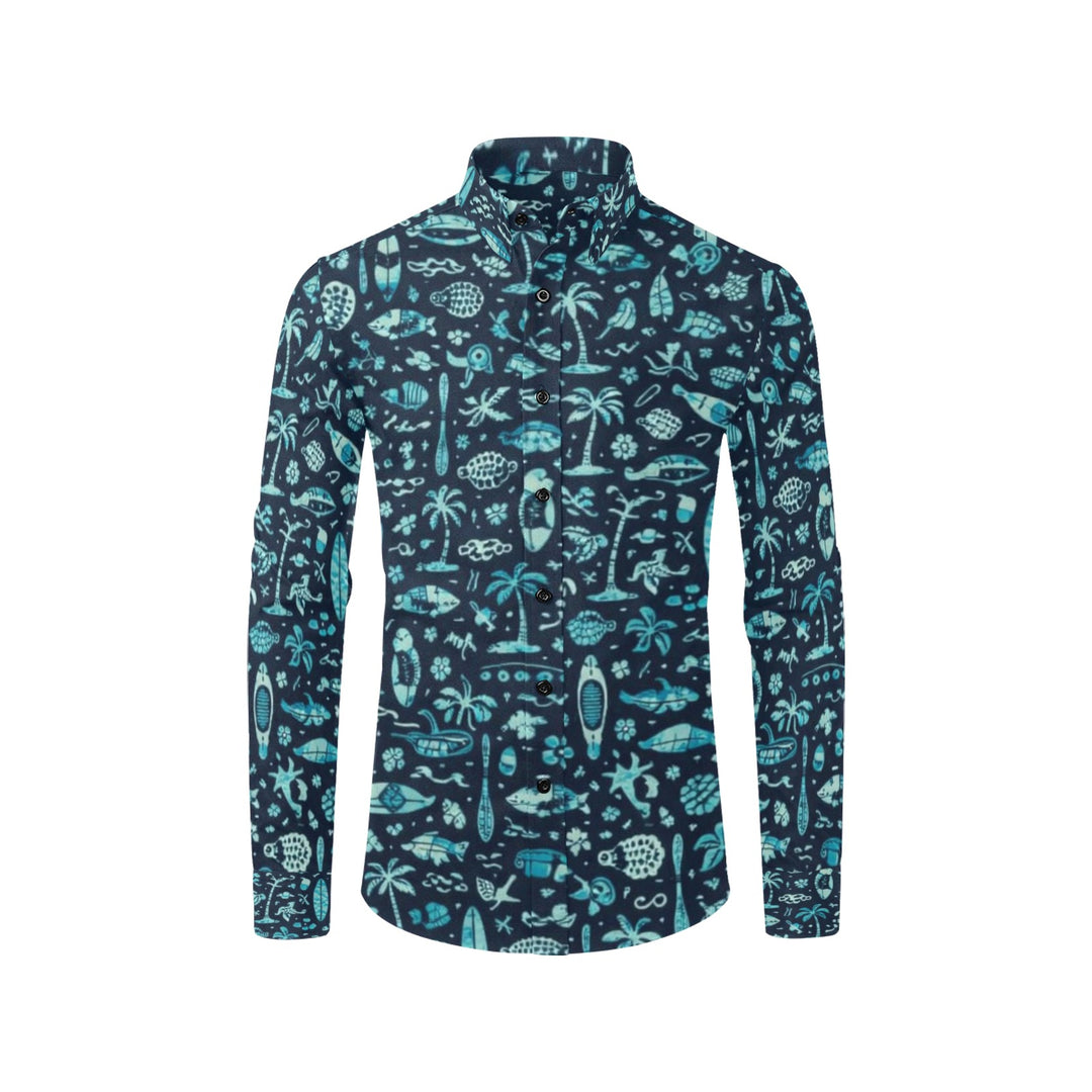 Men's All Over Print Long Sleeve Shirt(Without Pocket)(T61)