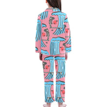 Load image into Gallery viewer, Big Girls&#39; V-Neck Long Pajama Set
