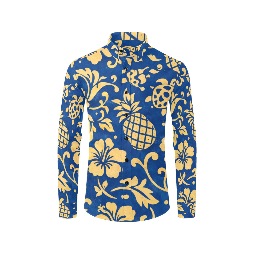 Men's All Over Print Long Sleeve Shirt(Without Pocket)(T61)