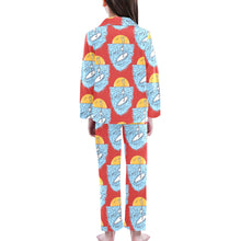 Load image into Gallery viewer, Big Girls&#39; V-Neck Long Pajama Set
