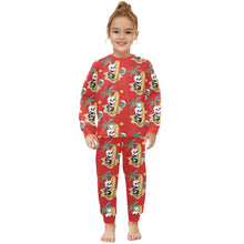 Load image into Gallery viewer, Little Girls&#39; Crew Neck Long Pajama Set
