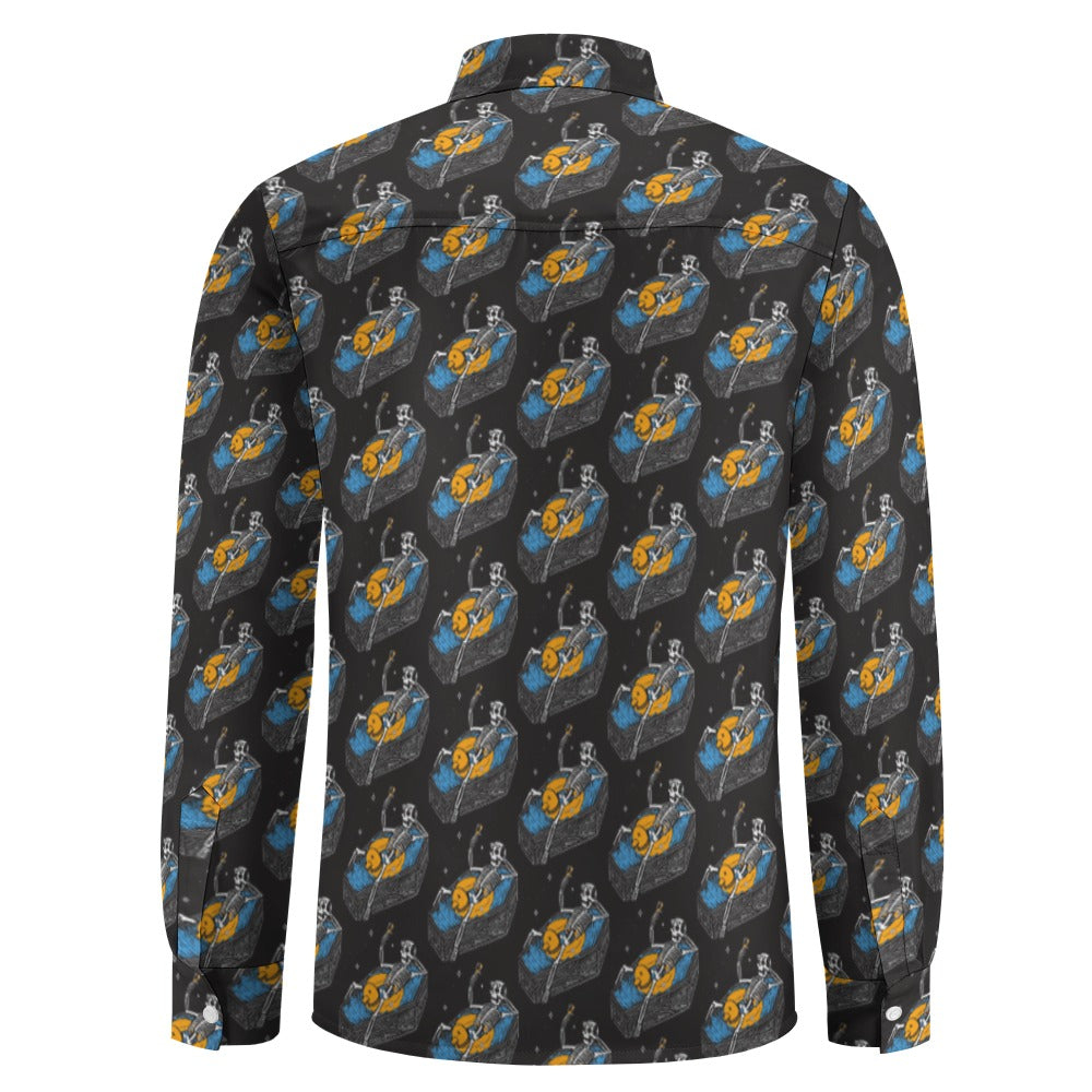 Casual One Pocket Long Sleeve Shirt