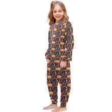 Load image into Gallery viewer, Little Girls&#39; Crew Neck Long Pajama Set
