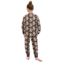 Load image into Gallery viewer, Little Girls&#39; Crew Neck Long Pajama Set
