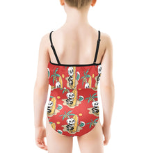 Load image into Gallery viewer, Kids&#39; Spaghetti Strap Ruffle Swimsuit
