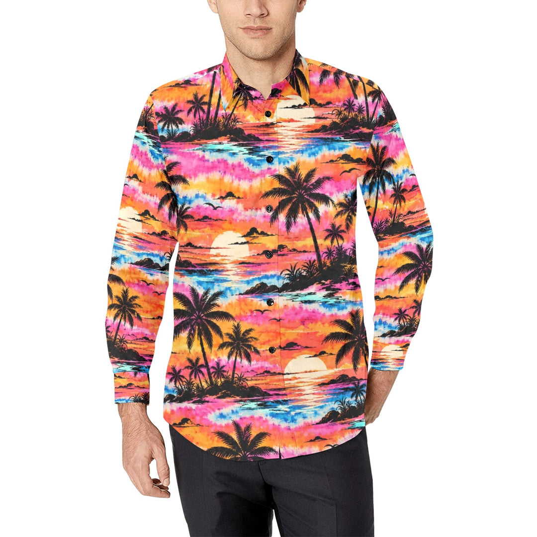 Men's All Over Print Long Sleeve Shirt(Without Pocket)(T61)