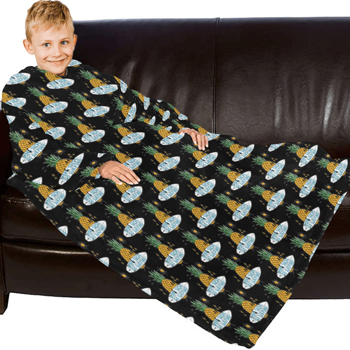 Blanket Robe with Sleeves for Kids