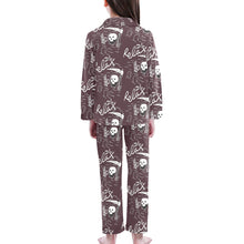 Load image into Gallery viewer, Big Girls&#39; V-Neck Long Pajama Set
