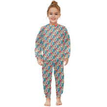 Load image into Gallery viewer, Little Girls&#39; Crew Neck Long Pajama Set
