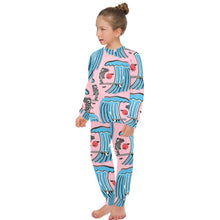 Load image into Gallery viewer, Big Girls&#39; Crew Neck Long Pajama Set
