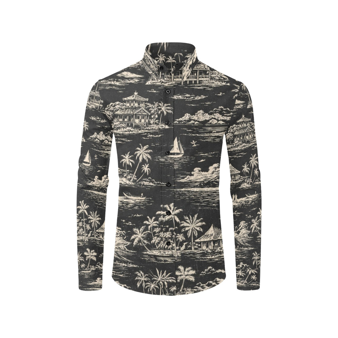 Men's All Over Print Long Sleeve Shirt(Without Pocket)(T61)