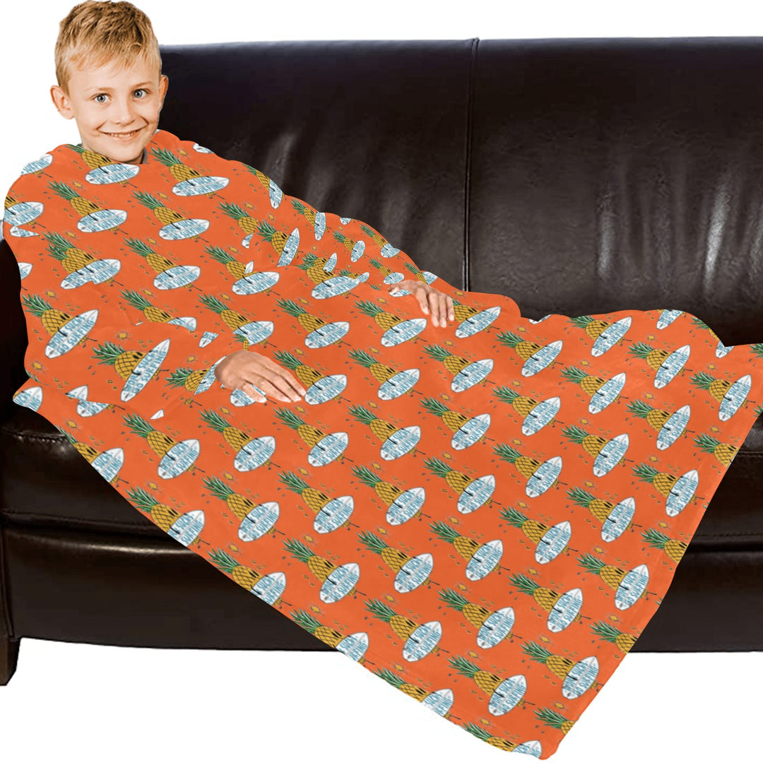 Blanket Robe with Sleeves for Kids