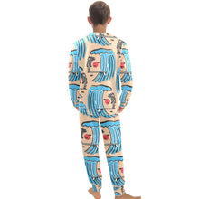 Load image into Gallery viewer, Big Boys&#39; Crew Neck Long Pajama Set
