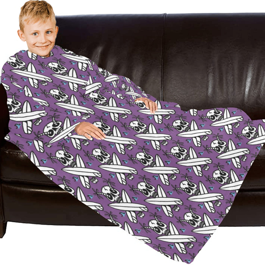 Blanket Robe with Sleeves for Kids