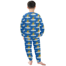 Load image into Gallery viewer, Little Boys&#39; Crew Neck Long Pajama Set
