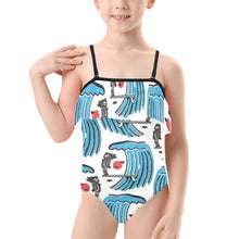 Load image into Gallery viewer, Kids&#39; Spaghetti Strap Ruffle Swimsuit
