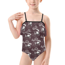 Load image into Gallery viewer, Kids&#39; Spaghetti Strap Ruffle Swimsuit
