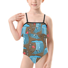 Load image into Gallery viewer, Kids&#39; Spaghetti Strap Ruffle Swimsuit
