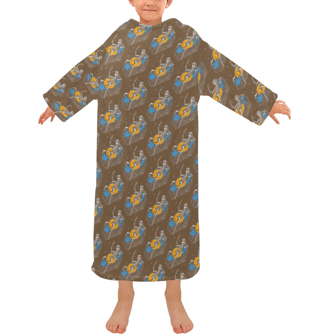 Blanket Robe with Sleeves for Kids