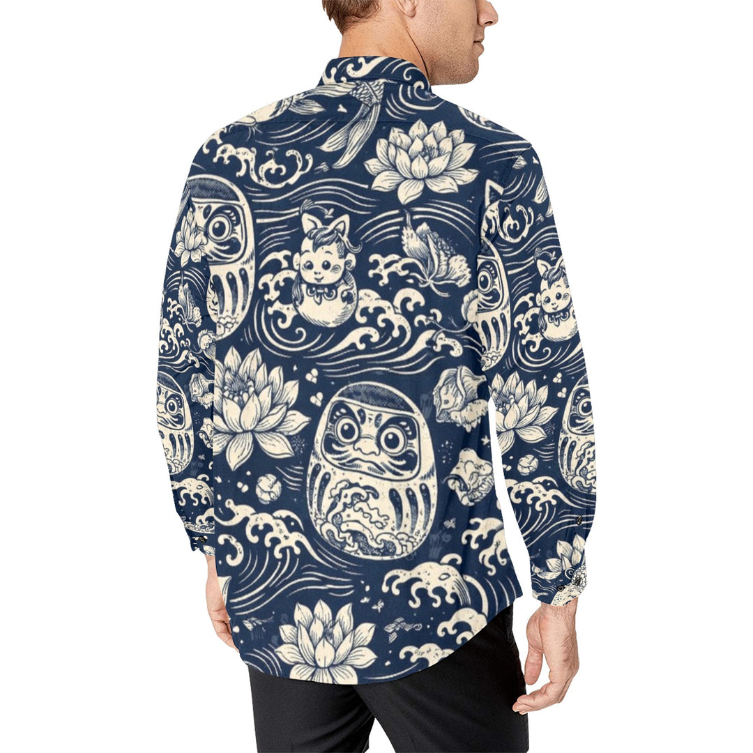 Men's All Over Print Long Sleeve Shirt(Without Pocket)(T61)