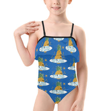 Load image into Gallery viewer, Kids&#39; Spaghetti Strap Ruffle Swimsuit
